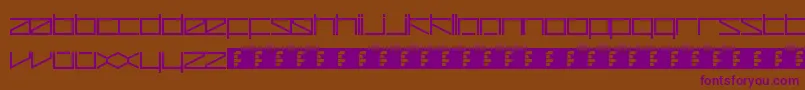 フォントZetaRedux – 紫色のフォント、茶色の背景