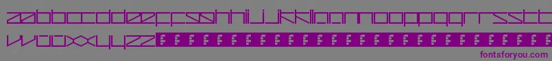 フォントZetaRedux – 紫色のフォント、灰色の背景