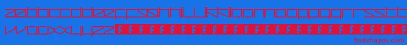 ZetaRedux Font – Red Fonts on Blue Background