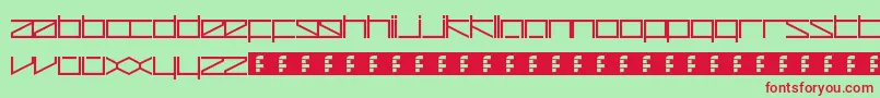 ZetaRedux-fontti – punaiset fontit vihreällä taustalla
