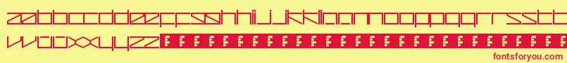 ZetaRedux Font – Red Fonts on Yellow Background