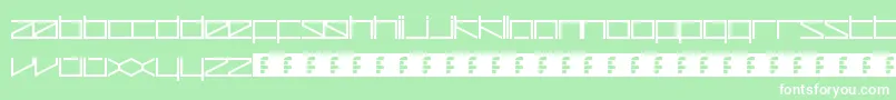 Fonte ZetaRedux – fontes brancas em um fundo verde