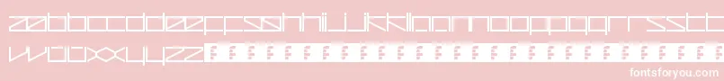 ZetaRedux-Schriftart – Weiße Schriften auf rosa Hintergrund