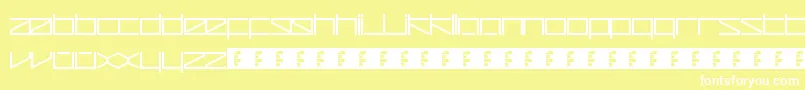 Шрифт ZetaRedux – белые шрифты на жёлтом фоне