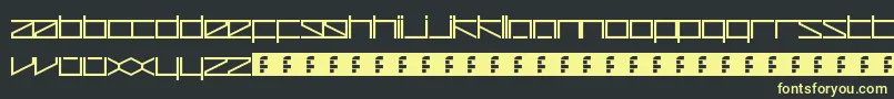 Шрифт ZetaRedux – жёлтые шрифты на чёрном фоне