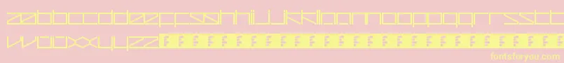 Шрифт ZetaRedux – жёлтые шрифты на розовом фоне