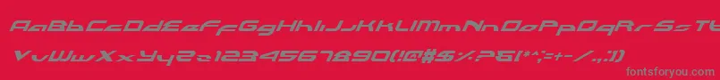 Alexlci Font – Gray Fonts on Red Background