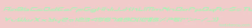 Alexlci Font – Green Fonts on Pink Background