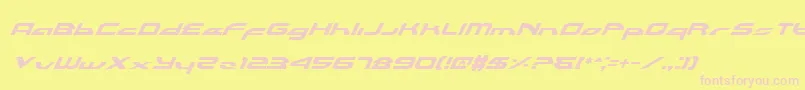 Alexlci Font – Pink Fonts on Yellow Background