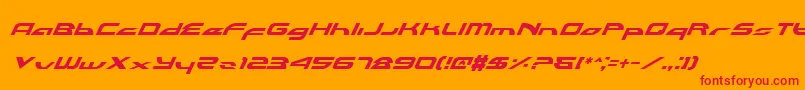 Alexlci-Schriftart – Rote Schriften auf orangefarbenem Hintergrund
