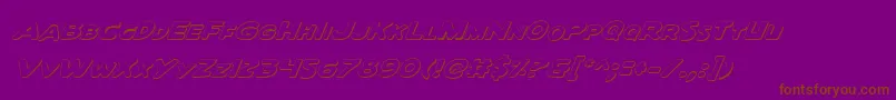 Quartoi Font – Brown Fonts on Purple Background