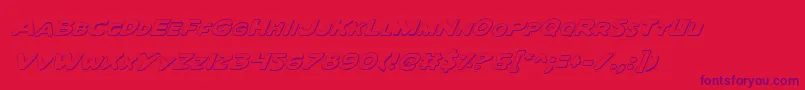 Quartoi-Schriftart – Violette Schriften auf rotem Hintergrund