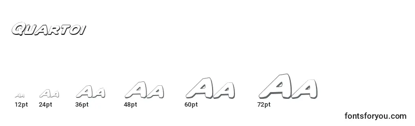 Größen der Schriftart Quartoi