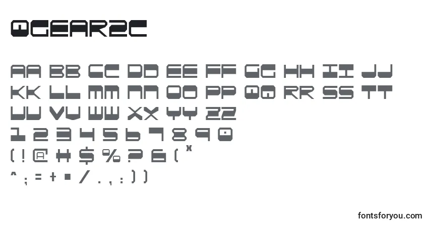 A fonte Qgear2c – alfabeto, números, caracteres especiais