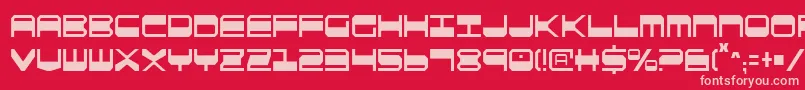 Qgear2c Font – Pink Fonts on Red Background