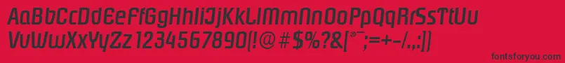PasadenaserialMediumItalic Font – Black Fonts on Red Background
