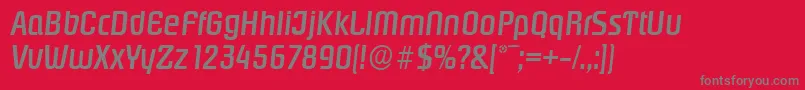 PasadenaserialMediumItalic Font – Gray Fonts on Red Background
