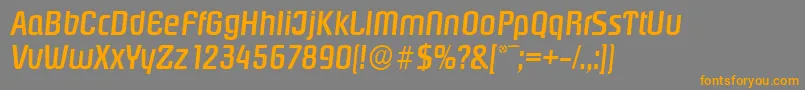 PasadenaserialMediumItalic Font – Orange Fonts on Gray Background