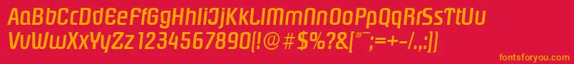 PasadenaserialMediumItalic Font – Orange Fonts on Red Background