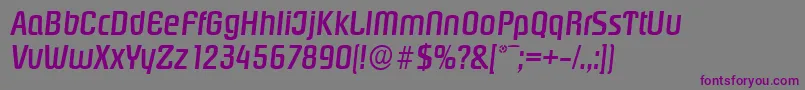 PasadenaserialMediumItalic Font – Purple Fonts on Gray Background