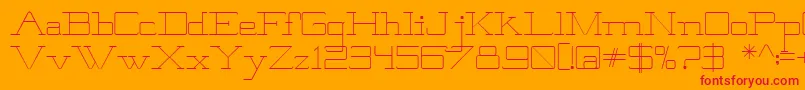 Brooklyn Font – Red Fonts on Orange Background