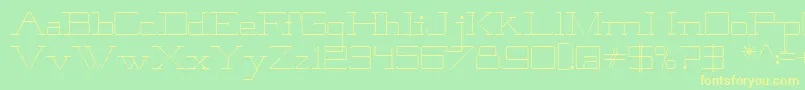 Brooklyn Font – Yellow Fonts on Green Background