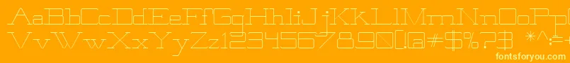 Brooklyn Font – Yellow Fonts on Orange Background