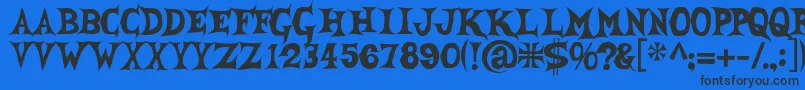 She Font – Black Fonts on Blue Background