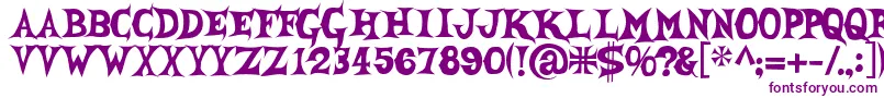 She Font – Purple Fonts on White Background