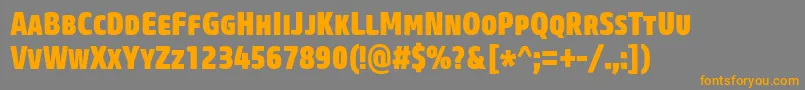 CoreSansMSc87CnHeavy Font – Orange Fonts on Gray Background