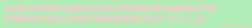 CoreSansMSc87CnHeavy Font – Pink Fonts on Green Background