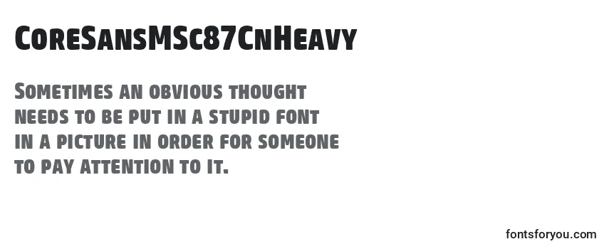 CoreSansMSc87CnHeavy Font