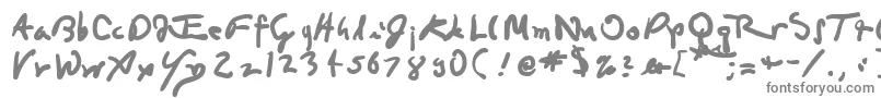 フォントDaVincian – 白い背景に灰色の文字