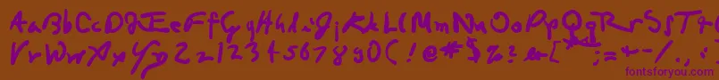 DaVincian Font – Purple Fonts on Brown Background