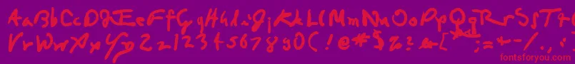 DaVincian Font – Red Fonts on Purple Background