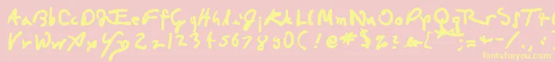 DaVincian Font – Yellow Fonts on Pink Background