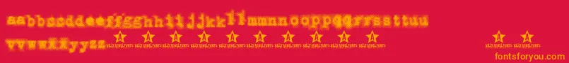 PunkbabeTrial Font – Orange Fonts on Red Background