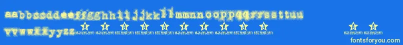 PunkbabeTrial Font – Yellow Fonts on Blue Background