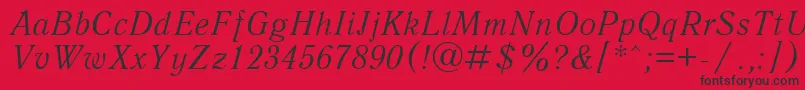 UkAntiqueItalic-fontti – mustat fontit punaisella taustalla