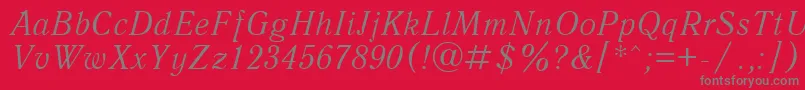 fuente UkAntiqueItalic – Fuentes Grises Sobre Fondo Rojo