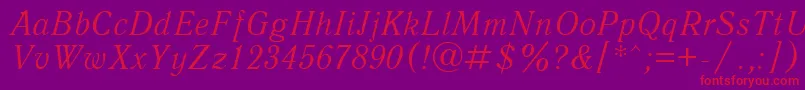 Saiba mais sobre a fonte UkAntiqueItalic Fonte UkAntiqueItalic – fontes vermelhas em um fundo violeta