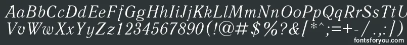フォントUkAntiqueItalic – 白い文字