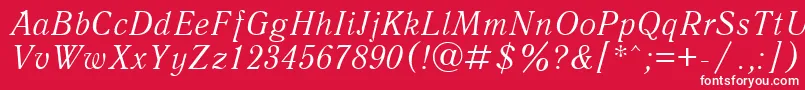 UkAntiqueItalic Font – White Fonts on Red Background