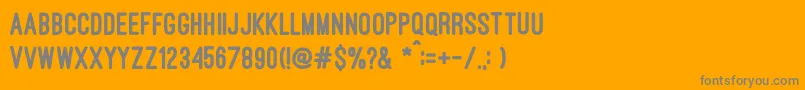 OstrichsansHeavy Font – Gray Fonts on Orange Background