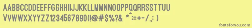 OstrichsansHeavy Font – Gray Fonts on Yellow Background