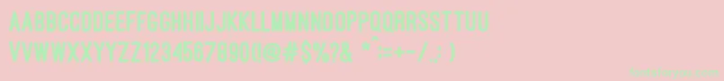 OstrichsansHeavy Font – Green Fonts on Pink Background