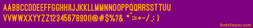 OstrichsansHeavy Font – Orange Fonts on Purple Background