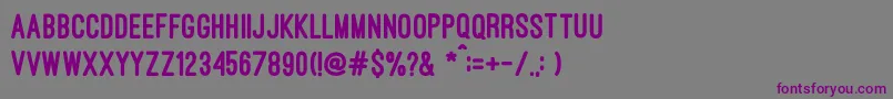 OstrichsansHeavy Font – Purple Fonts on Gray Background