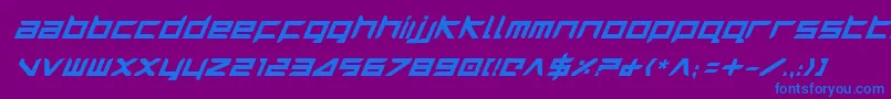 HarrierBoldItalic Font – Blue Fonts on Purple Background