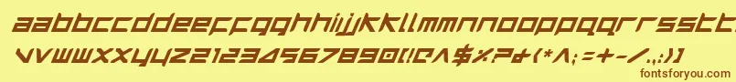 HarrierBoldItalic Font – Brown Fonts on Yellow Background